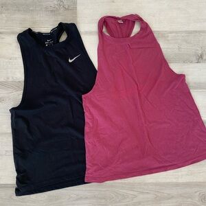 Two running tanks, Nike & Reebok